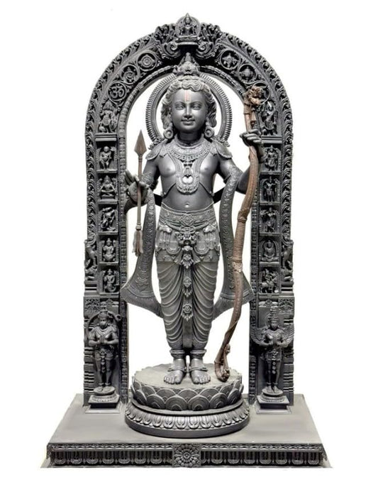 Ram Lalla Idol Sculpture Height 6 Inch, Shri Ram Murti, Balak Ram Mandir Ayodhya Black