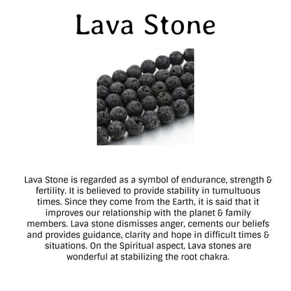 Fashion Spiritual 8mm Lava Rock Beads with 7 Chakra Evil Eye Stylish Bracelet