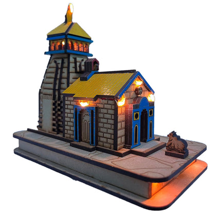 kedarnath Temple in Wood 3D Colour with Full Led Lights Setup – (14x13x8) CM