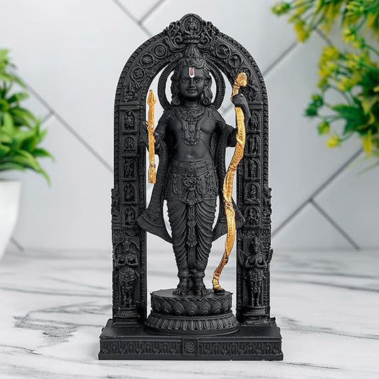 Polyresin Ram Lalla 3D Idol Statue Showpiece Murti for Home Decor Decoration Gift Gifting Items