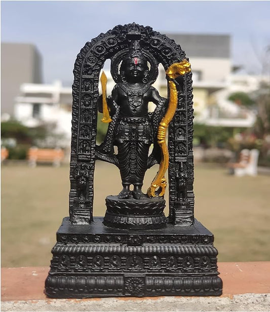 Ram Lalla Idol Ayodhya Ram Mandir Murti Resin Shree Ram Lalla Statue Home Decor & Gifts, Office, Tample, Mandir Car Dashboard Items (Height - 4.5 Inch)